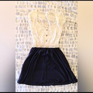 White and Navy dress